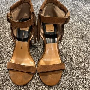 Dolce Vita Tan Suede Heeled Sandals